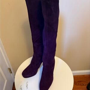 Stuart Weitzman Purple Over-the-Knee Suede Boots